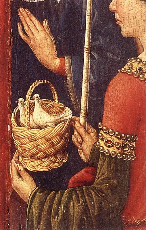 DARET, Jacques Altarpiece of the Virgin (detail) f Germany oil painting art